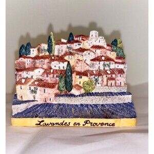J Carlton Hand Painted Resin Napkin Holder Lavender en Provence